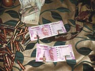 New currency notes recovered from militants